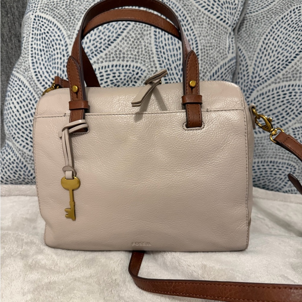 Fossil Women's Tan Leather Satchel